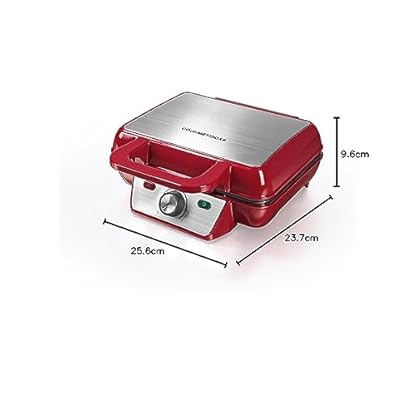 GOURMETmaxx Belgisches Waffeleisen | Waffelautomat für 2 Belgische Waffeln, Antihaftbeschichtung | 1000 Watt [Rot] – Bild 6