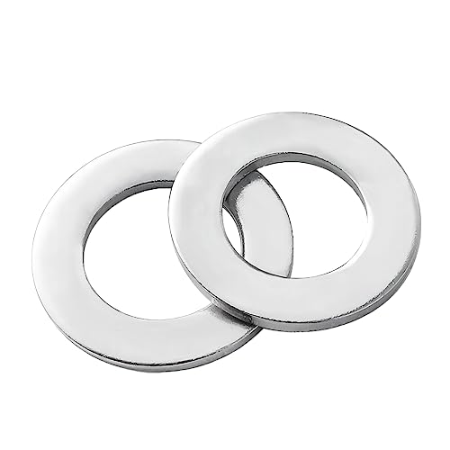 Qrity 20PCS Round Screws Bolts Washers, Carbon Steel Flat Washer, Seal Washer Spacer - Image 2