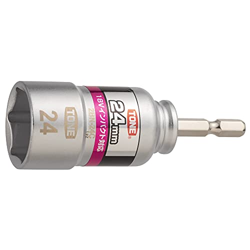 トネ(TONE) 電動ドリル用コンパクトソケット 2BN-24C ビット差込 二面幅24mm