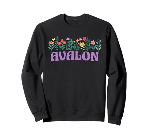 Image of Wildflower Floral AVALON First Name Mother's Day Women Sweatshirt