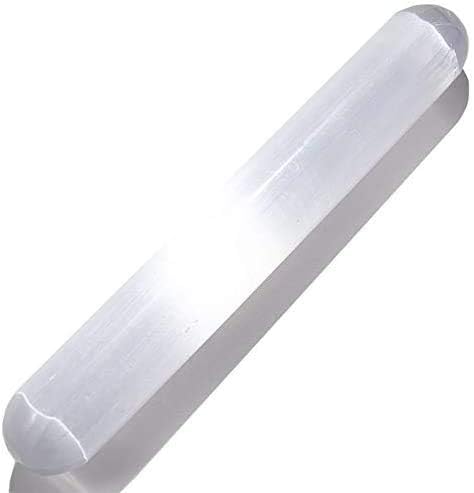 Natural Selenite Wand with Healing & Calming Effects - High Energy Crystal Used for Cleansing and Protection.(14.5 x 1.5 x 2 cm) White.