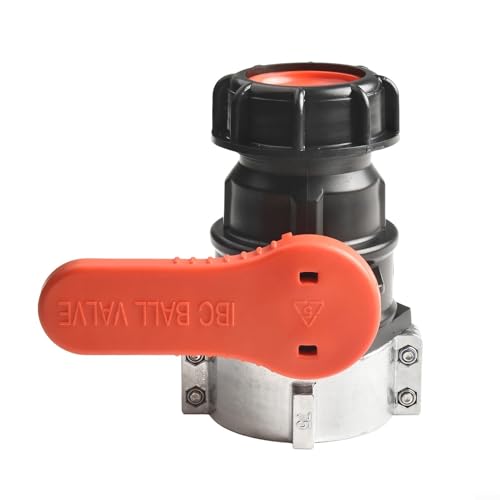 Stabiles S75 6 1000L IBC Tonnen Trommelschalterventil mit Säure- und Alkalibeständigkeit, perfekte Passform für Aufbewahrungslösungen (rot)