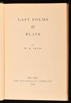 Hardcover Last poems & plays, Book