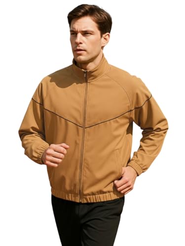 Image of CHKOKKO Sunscreen Jacket for Men Hooded Zipper Sports Jacket | UV Protection UPF 50+ | Sun Protective | Lightweight Breathable | Riding Biker | Outdoor Travel Gym Running