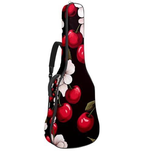 Housse guitare imperméable motif cerise pour protéger de l'eau et des rayures