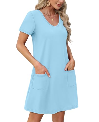 Image of OFEEFAN Women's Printed Cotton Floral Maxi Nighty - Round Neck, Full Length Nightwear Gown, Plus Size Nightdress | Combo of 2 Comfortable Sleepwear