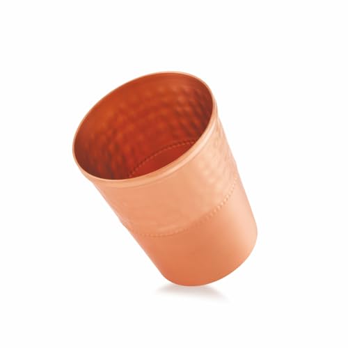 Image of Pure Copper Glasses Tapper Hhu Water Glass Pure Tamba Glass for Drinking & Serving Water Tumbler-285 ML