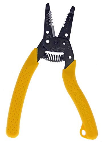 IDEAL Electrical 45-415 Premium Reflex T-5 Stripper - 10-20 AWG, Wire Stripper with Thumb Rest, Plier Nose, Slide Lock, Textured Grips