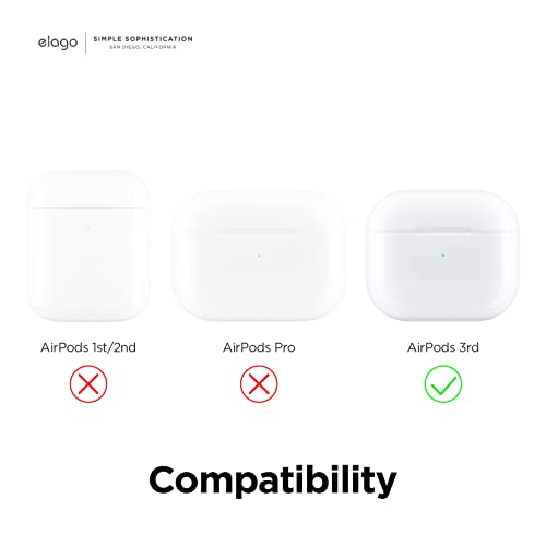 elago Silicone Case with Carabiner Compatible with AirPods 3, Premium Silicone, Wireless Charging Available - Image 2