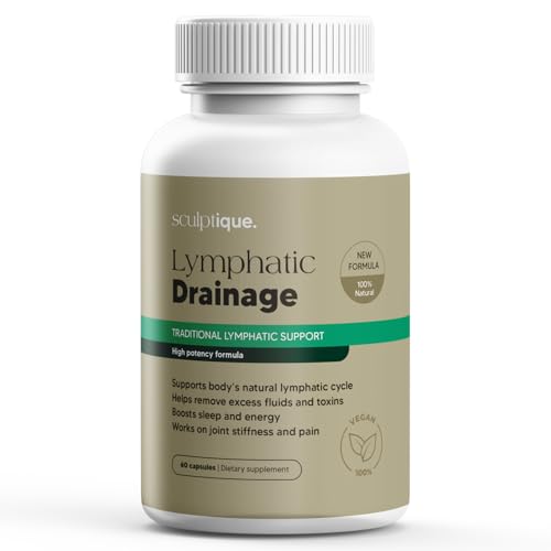 Sculptique Lymphatic Drainage Supplement Lymphatic Drainage Capsules with Dandelion Burdock Cleavers & Echinacea Supports Bloating Fluid Balance & Daily Lymphatic Wellness 60 Capsules