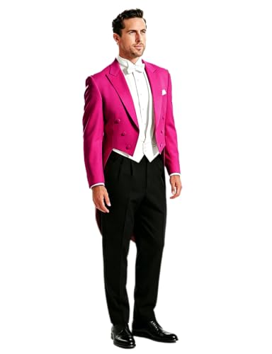 Jacket Wedding Party Homme Veste de Costume Haut de Gamme à Revers en Pointe Satiné