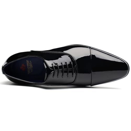 DECARSDZ Mens Faux Patent Leather Classic Lace-up Formal Oxford Tuxedo Dress Shoes2