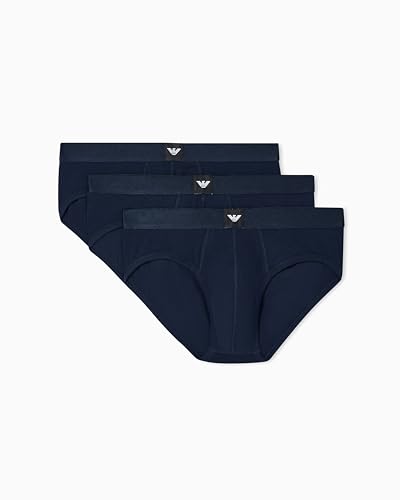 EMPORIO ARMANI 3-Pack Brief Slips, AR.blu/AR.blu/AR.blu, M Homme