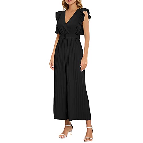 Mono elegante de verano para mujer, traje festivo de una pieza con pierna ancha