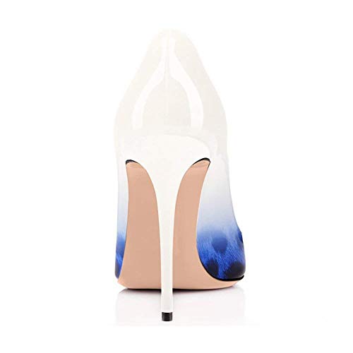 Fericzot Women's Party Stiletto Heels Sexy Round Toe Pumps Slip On High Heel Pumps Classics Pumps Basic Shoes Plus Size4