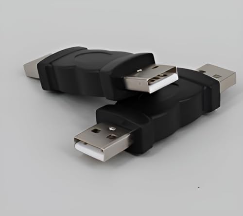 Image of ( USB2.0 Joiners USB Male to Male, USB M ale to Female, 4 Pieces U S B 2.0 Connectors - USB-A Type Male to USB-A Type Male Connector, 90 Degree & 270 Degree Connectors