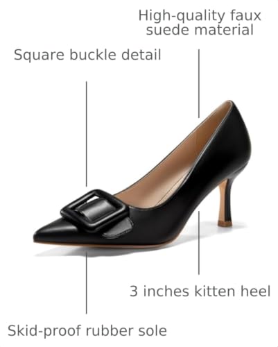 Image of Coutgo Women's Closed Pointed Toe Pumps Stiletto High Heels Wedding Party Dress Shoes