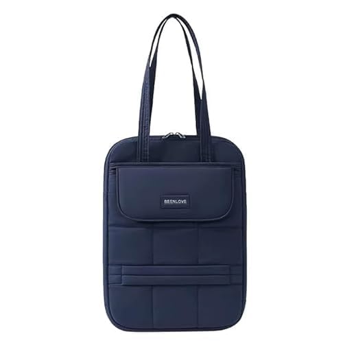 Lightweight Laptop for Commuting – Slim Quilted Fabric Shoulder Bag with Secure Zip Closure – Ideal for Office, School, and Business Travel (1 Pcs)