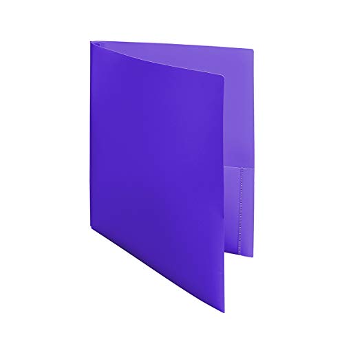 Ultra Pro - 10 Pack, Purple 2-Pocket Folders with 3-Prong Fastener