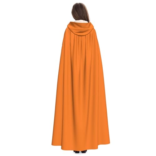 Cape à capuche orange brûlé Halloween déguisement jeu de rôle - 4