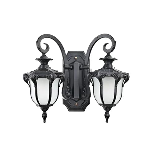 Lámpara de pared impermeable para iluminar con estilo tu balcón o patio negro 2