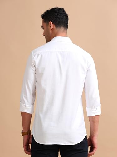 Image of COOL COLORS Men's Solid Slim Fit Casual Shirt | Breathable Soft Fabric | Spread Collar | Stylish Modern Comfort | Office, Party, Weekend Essential