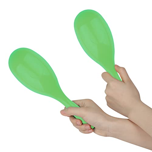 Muscell Maracas Loudly Noise Makers Percussion Musical Instruments,Durable Abs Plastics Large Maracas 9.5 Inch For Cow Bell / Patry / Sporting Events - Green #TOP1