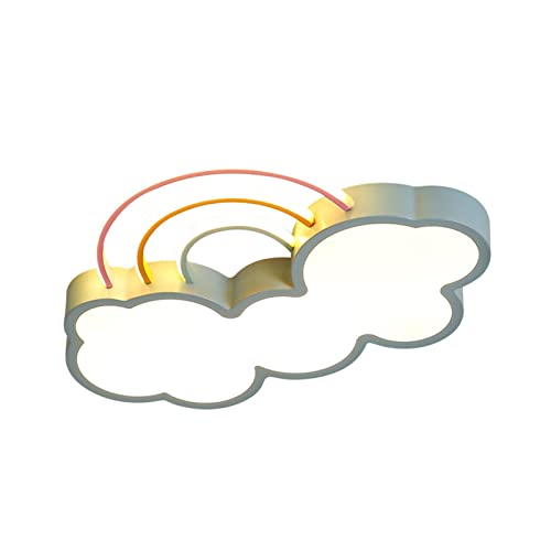 lámpara de techo de dibujos animados luz de techo led nube lámpara de arco iris lámpara de techo de protección ocular para niña niño niño dormitorio jardín de infantes / luz azul / blanca Interesting