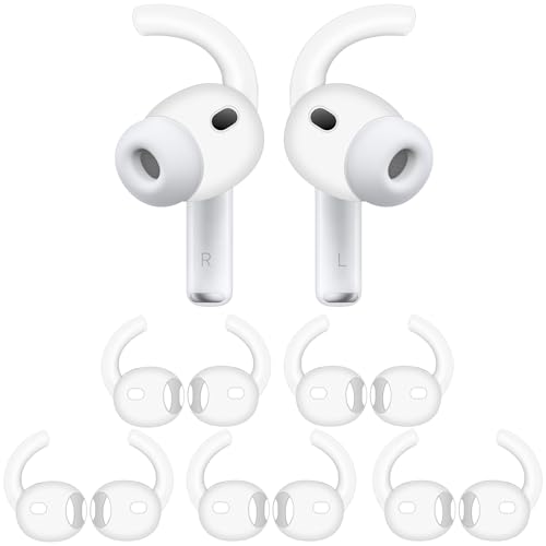 5 Pairs for AirPods Pro 3 Ear Hooks Wingtip, Replacement Silicone Wings Sport Ergonomic Design Wing...