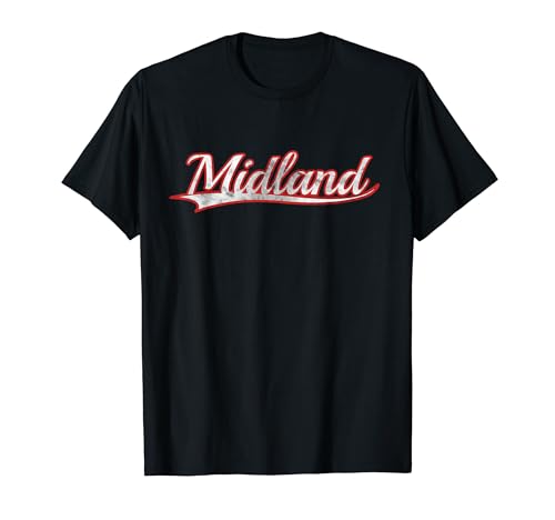 Midland Texas Permian Basin Vintage Varsity Distressed T�V���c