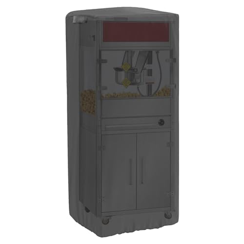 Image of 420D Popcorn Machine Cover, Dustproof Popcorn Maker Cart Cover With Windproof and Adjustable Drawstring Design 16 x 18 x 31inch