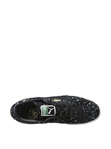 PUMA 358671-01 Men Suede Classic Black Splatter Black/Black/White