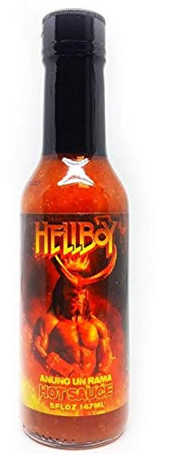 HELLBOY ANUNG UN RAMA Hot Sauce, Officially Licensed Hellboy 2019 Movie Hot Sauce “Anung un Rama." This is the stuff Demons are raised on! A Hellish Blend of Superhot Bhut Jolokia, Trinidad Scorpion