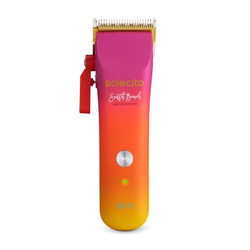 Stylecraft Limited Edition Solecito Compact Cordless Clipper Professional Hair Clipper with High RPM Motor Gold Titanium Taper Blade for Fades Blending and Sensitive Skin