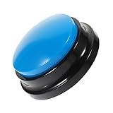 LOORGVEL Interaktiver Hundekommunikationsbutton mit Aufnahmefunktion Blauer Haustier sprechknopf für Welpen Stressreduzierendes Trainingsspielzeug Vielseitiges Puppy Accessory
