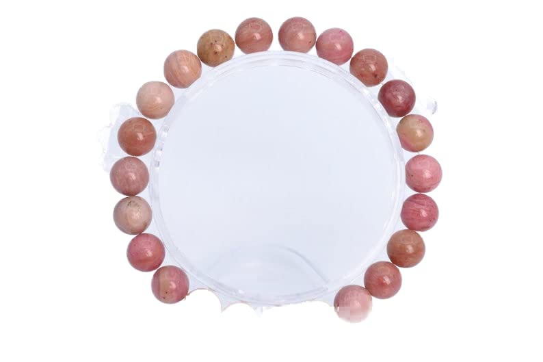 Bracelet rhodonite 8mm extensible unisexe pour l'équilibre