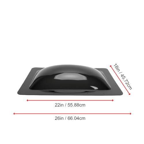 Claraboya para RV 18x26in Luocute domo exterior anti impacto de repuesto para caravanas 7