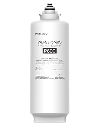 Waterdrop G2P6MRO Filter, Replacement for G2P600 Reverse Osmosis System, 2-year Lifetime, Reduce PFAS
