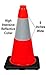 (Set of 12) CJ Safety 18 inch Traffic Safety Cones with Heavy Duty Black Base Orange Premium PVC with 6' Reflective Collar for No Parking, Training Cones, Caution Cones (12 Pack Cones)