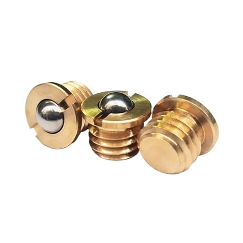 Brass Flange Spring Ball Plunger - Press-in Installation with Locking (M4-M16 Size Range)(5pcs M12)