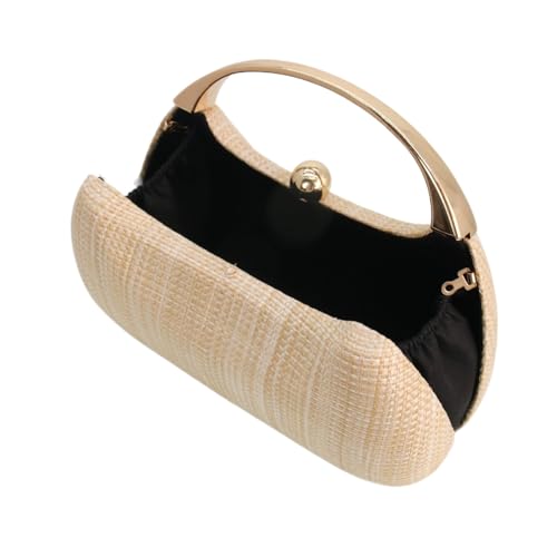 Image of UMREN Straw Clutch Handbags Women Beach Crossbody Hand-woven Summer Purse Wallet Top handle Evening Bag for Wedding Party