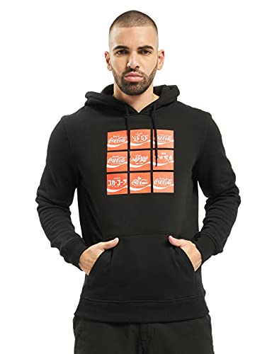 MERCHCODE Coca Cola - Sudadera con Capucha para Hombre, diseño con Logo Internacional, Hombre, Sudadera con Capucha, MC444, Negro, XX-Large