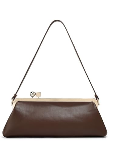 Image of Rejolly Women Vintage Kiss Lock Top Handle Handbag Evening Purse Crossbody Shoulder Bag with Chain Strap