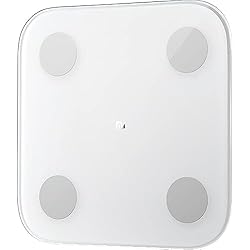 Báscula Xiaomi Mi Scale 2 Mi Body Composition Scale 2 Blanco Sensor en Forma de G/Chip BIA de Alta precisión / 13 Datos corporales/Prueba de Capacidad de Equilibrio