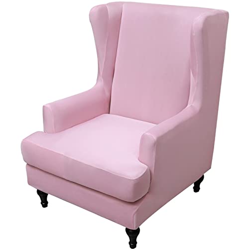Fundas protectoras para sillón de ala elásticas fundas para sofá y silla con respaldo de licra 2