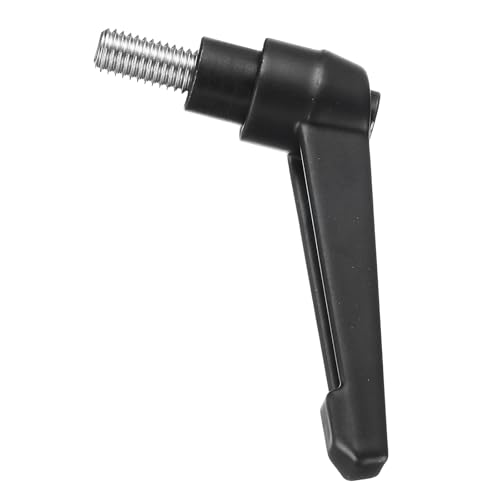 Image of uxcell Adjustable Clamping Lever Handle M8 x 15mm Metric 304 Stainless Steel Male Threaded Stud Hand Knobs Push Button Ratchet Rotating Screw Handles Bolts with Locking Lever Black
