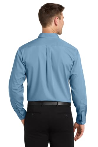 Image of Port Authority Men's Long Sleeve Carefree Button-Down Poplin Shirt