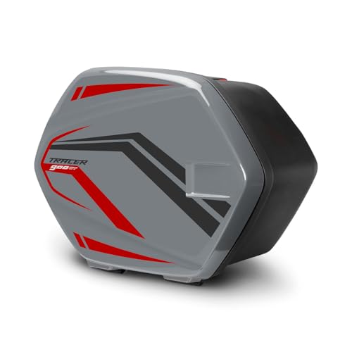 Az Graphishop - Adhesivos para maleta compatible con Yamaha Tracer 900 GT 2018-2020 Touring VT-900GT(NWS) (Nimbus Grey - Red)
