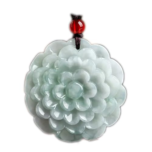 Collier pendentif en jade vert pivoine un bijou porteur de chance et sérénité