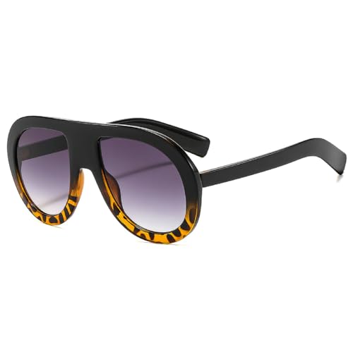Image of Popular Fashion Pilot Sunglasses Women Retro Chunky Designer Men Punk Gradient Shades UV400 Oversized Sun Glasses